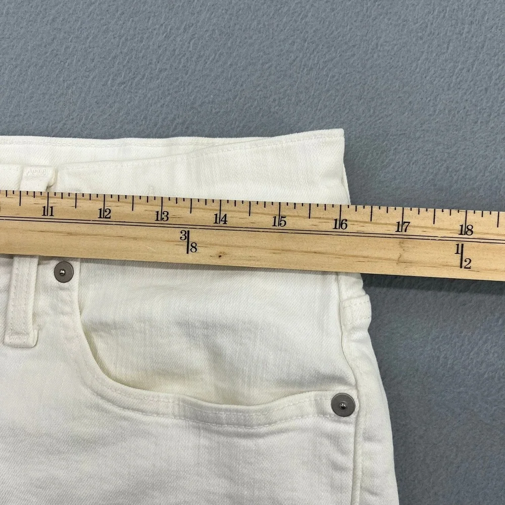 Madewell The Perfect Vintage Crop Jean White High Rise Raw Hem Size 30 - Picture 7 of 13